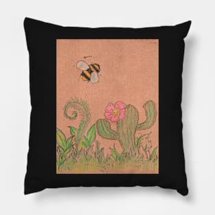 Cactus and bee Pillow