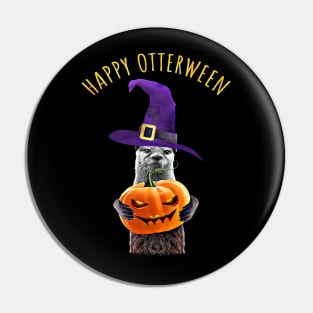 happy otterween,  halloween for otter lover Pin