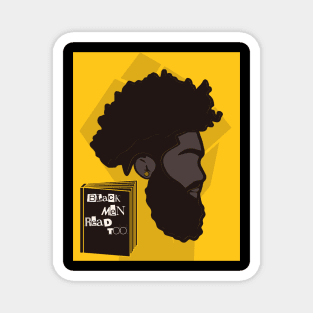 Black Men Read Too (Yellow) Magnet