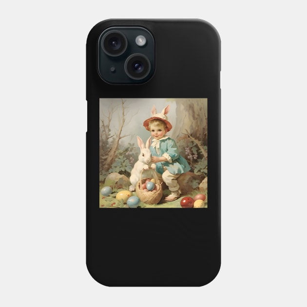 Vintage Easter Postcard Design Phone Case by MiracleROLart