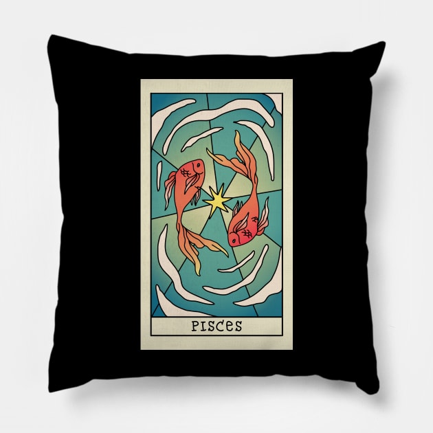 Pisces Zodiac Pillow by LatinaMerch