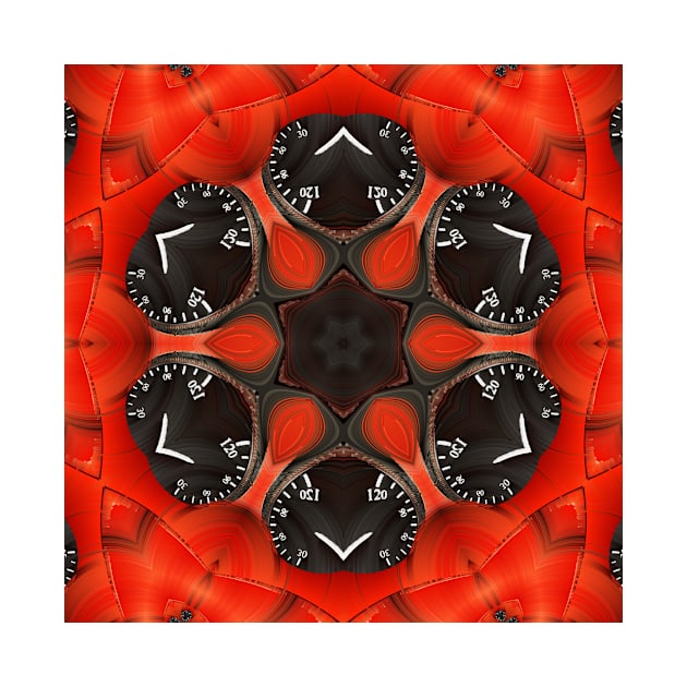 RED CONTROL . Abstract symmetrical design in vivid RED by mister-john