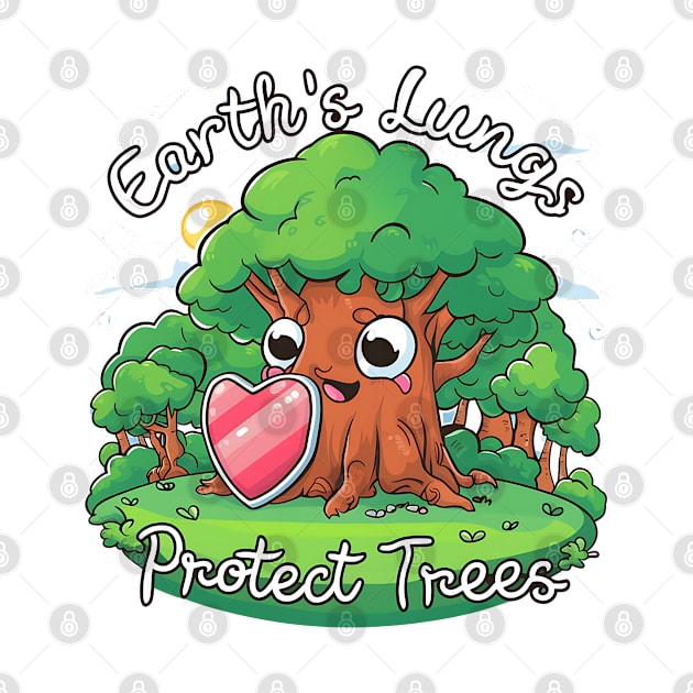 Earth Lungs Protect Trees Earth Day by NomiCrafts