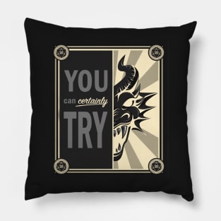 Time to Kill the Dragons - Black Variant Pillow