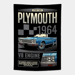 1964 Plymouth Sport Fury Muscle Car Tapestry