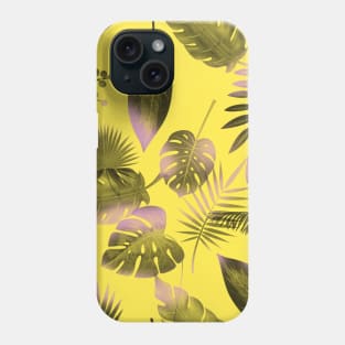 Yellow hawaiian tropical pattern Phone Case