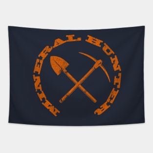 Mineral Hunter - Orange Logo Distressed Tapestry