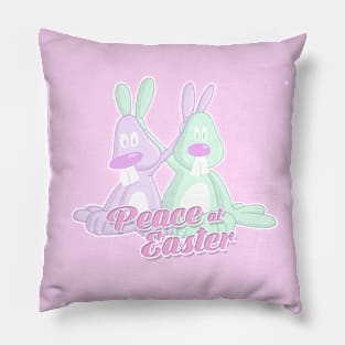 Peace At Easter Rabbits Pillow