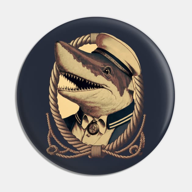 Sailor Shark Pin by MitchLudwig