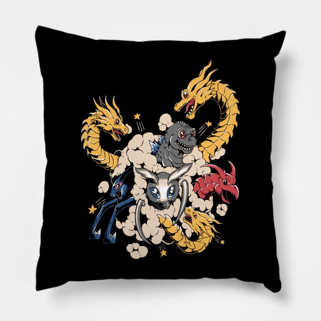 Kaijuu rumble Pillow by Alien Version