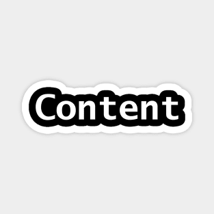 Minimal Typography Content Magnet