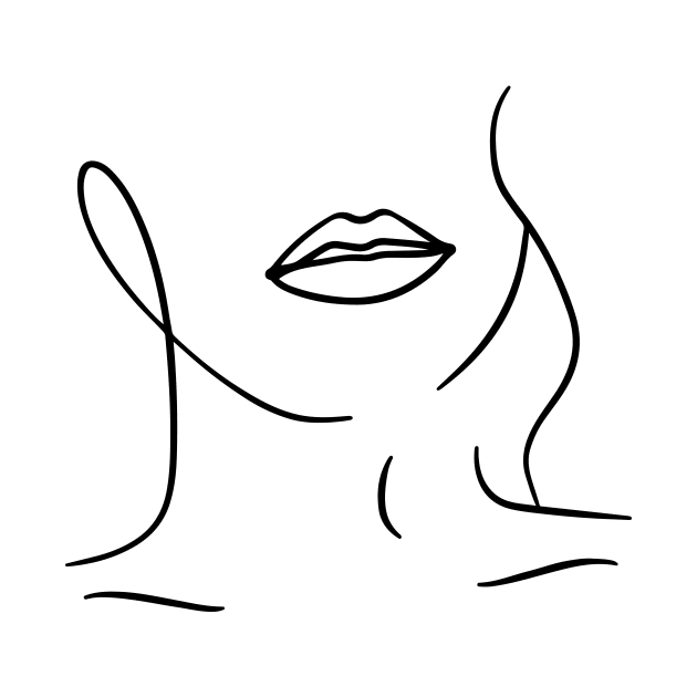 minimalist female line art by Charith