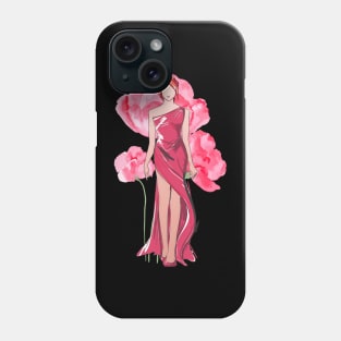 Red Dress Flower Girl Phone Case