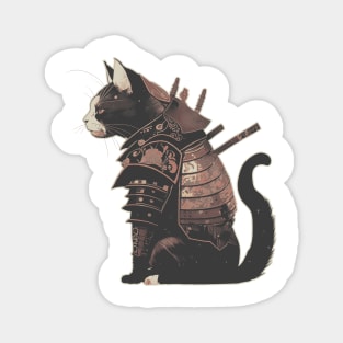 Samurai Cat Magnet