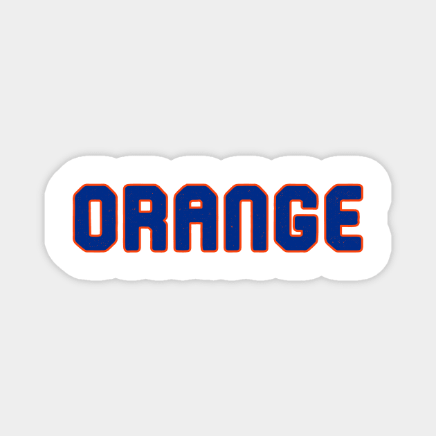 Orange and Blue Magnet by Pretty Good Shirts