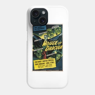 House of the DRACULA Vintage Horror Thriller Film Retro Movie Phone Case