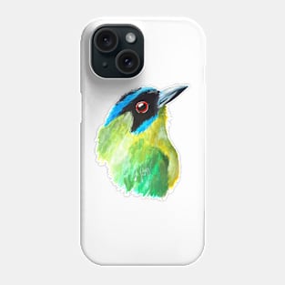 Blue Crowned Motmot Head Phone Case