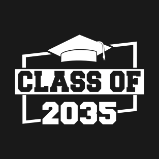 Class Of 2035 Grow With Me Graduation Future Graduate Kids T-Shirt