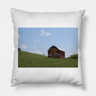 Barn Signage - Seneca Rocks, WV Pillow