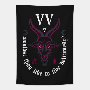 Deliciously? - Witch Goat Head Tapestry