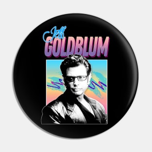 Jeff Goldblum Retro 80s Styled Aesthetic Design Pin