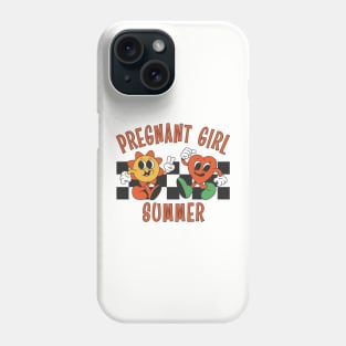 Pregnant Girl Summer, Mom to Be Baby Announcement Phone Case