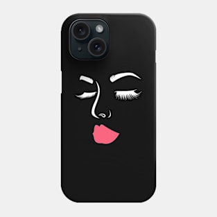 Eyelash And Lips Phone Case