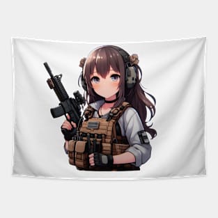 Tactical Girl Tapestry