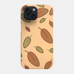 Orange fall leaves motif Phone Case