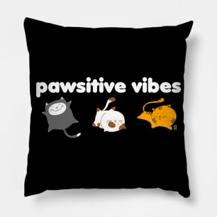 Pawsitive Vibes Happy Cats Design Pillow