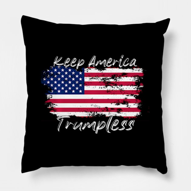 Keep America Trumpless ny -Trump Pillow by lam-san-dan