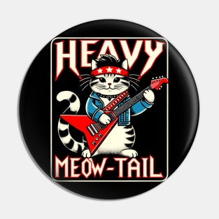 Electric Guitar Cat Pun Rock Music Funny Cat Pin