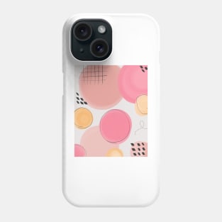 Abtract Pattern Design Pink and Yellow Phone Case