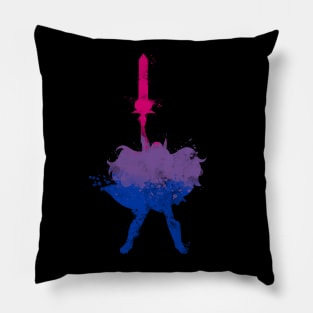 She ra bisexual flag watercolor Pillow