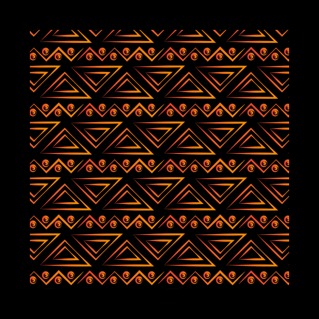 Triangles and circles Pattern design Fire by JDP Designs