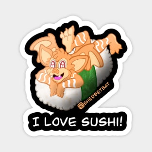 "I love Sushi" Sushi Bat Magnet