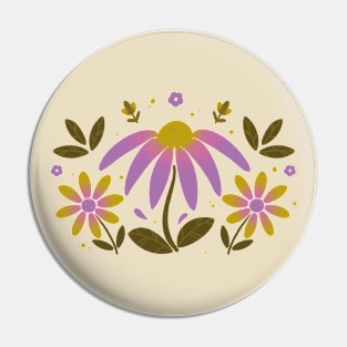 Purple Flower Pin