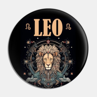 Leo Zodiac Sign Pin