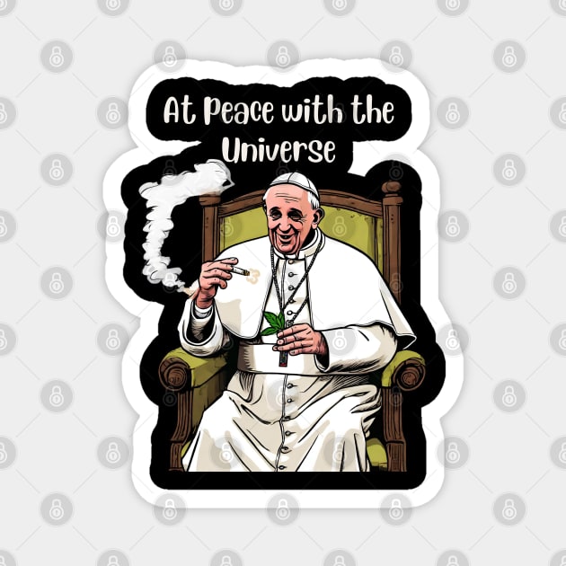 Pope Francis | At Peace with The Universe Magnet by Klau