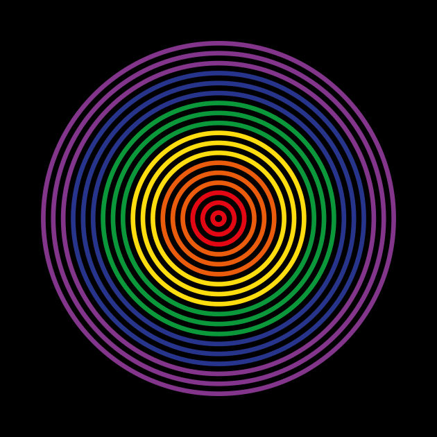 Concentric Rainbow by n23tees