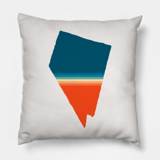 Nevada State Retro Map Pillow