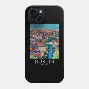 A Pop Art Travel Print of Dublin - Ireland Phone Case