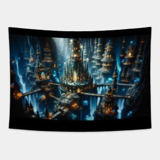 Underdark Cityscape Tapestry