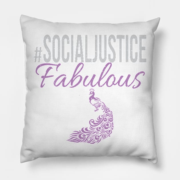 #SocialJustice Fabulous - Hashtag for the Resistance Pillow by Ryphna