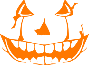 Evil Pumpkin Face Halloween Magnet