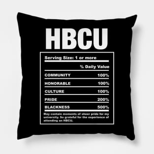 HBCU Nutrition Facts Funny Pillow