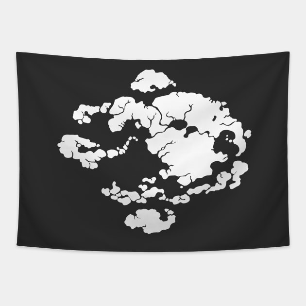 Avatar Map White Tapestry by simplistictees