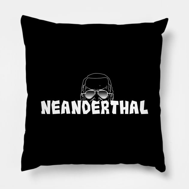 Neanderthal - Funny Biden Quote Pillow by PEHardy Design