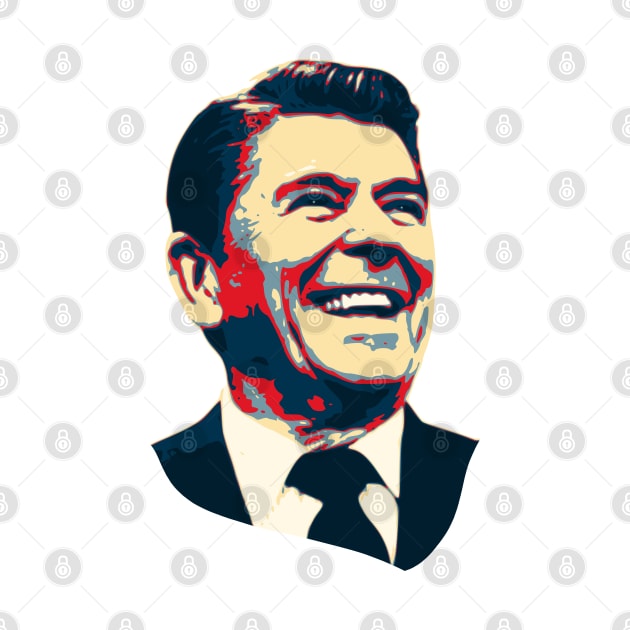 Ronald Reagan Happy Pop Art by Nerd_art