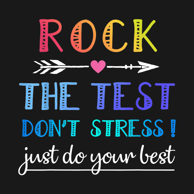Rock The Test Funny Saying Teacher Exam Testing Gift Idea by Sharilyn Bars